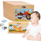Montessori Educational Kids Toys Puzzle With Reference Pattern Wooden_1